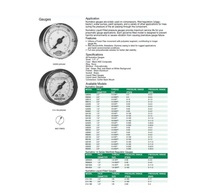 GB100 NUMATICS/AVENTICS GAUGE 0-100PSI 1/4" NPT 2" DIA CENTER BACK MNT